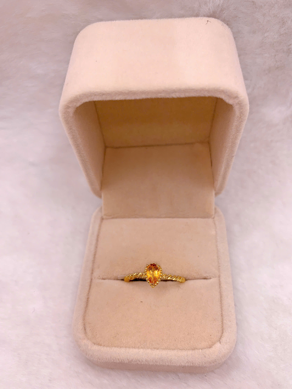 Nhẫn Đính Đá Citrine Bạc 925 - RCT083