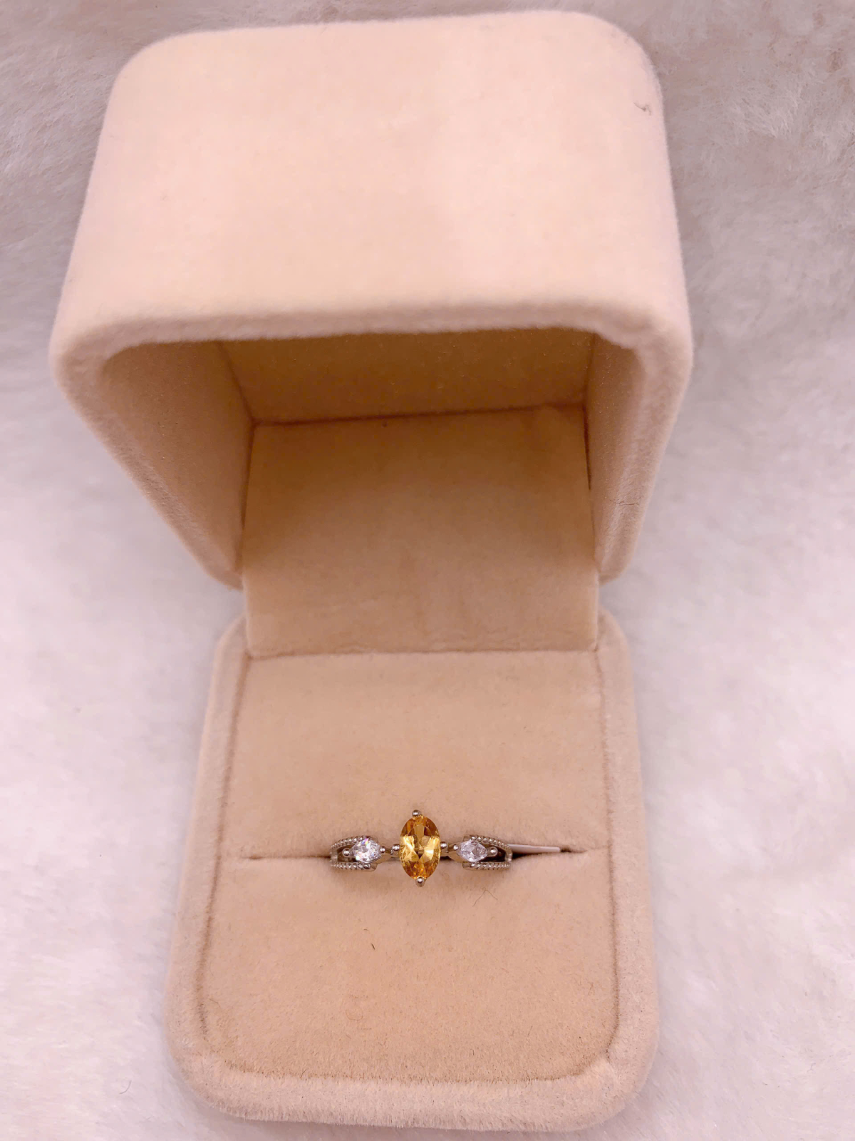 Nhẫn Đính Đá Citrine Bạc 925 - RCT208