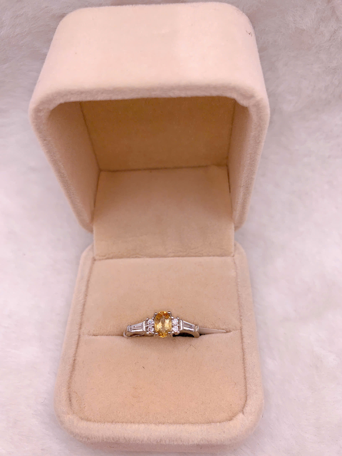 Nhẫn Đính Đá Citrine Bạc 925 - RCT123