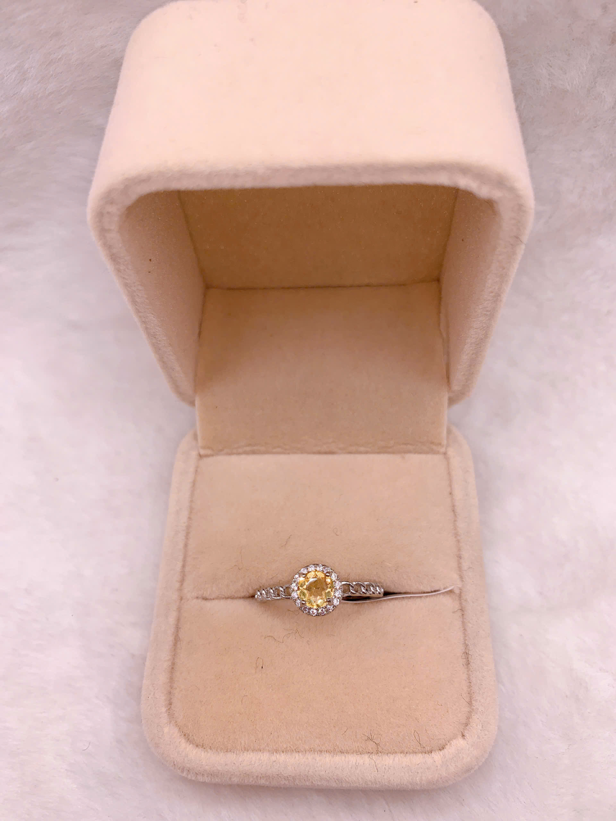 Nhẫn Đính Đá Citrine Bạc 925 - RCT146
