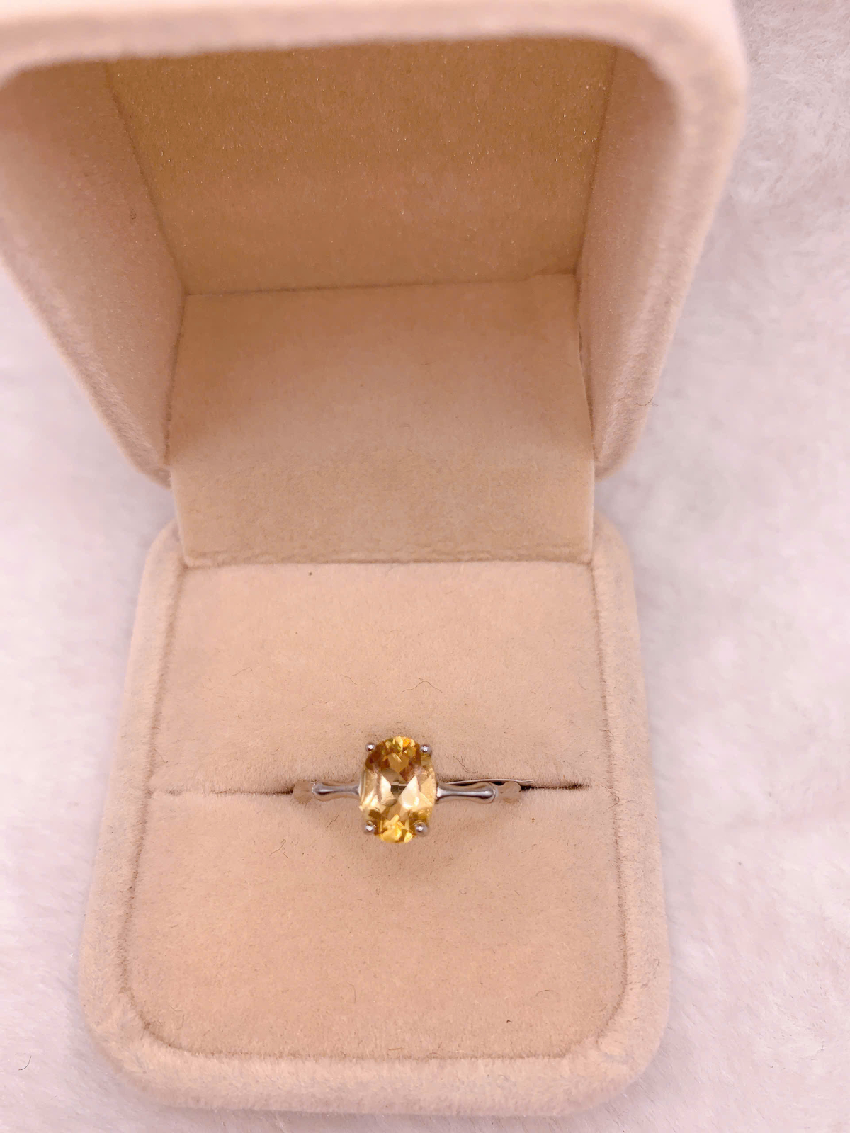 Nhẫn Đính Đá Citrine Bạc 925 - RCT111