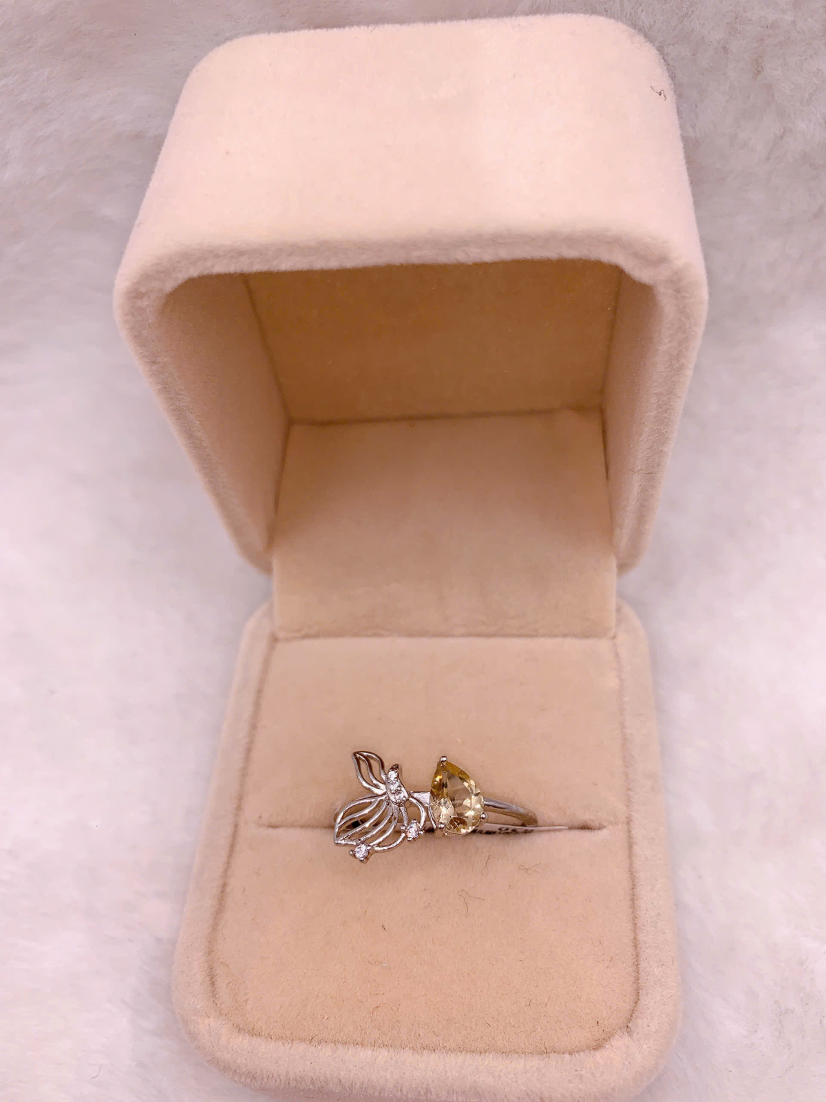 Nhẫn Đính Đá Citrine Bạc 925 - RCT053