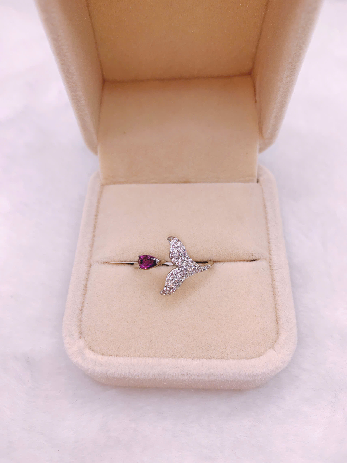 Nhẫn Nữ Gắn Đá Amethyst Bạc 925 - RPA067