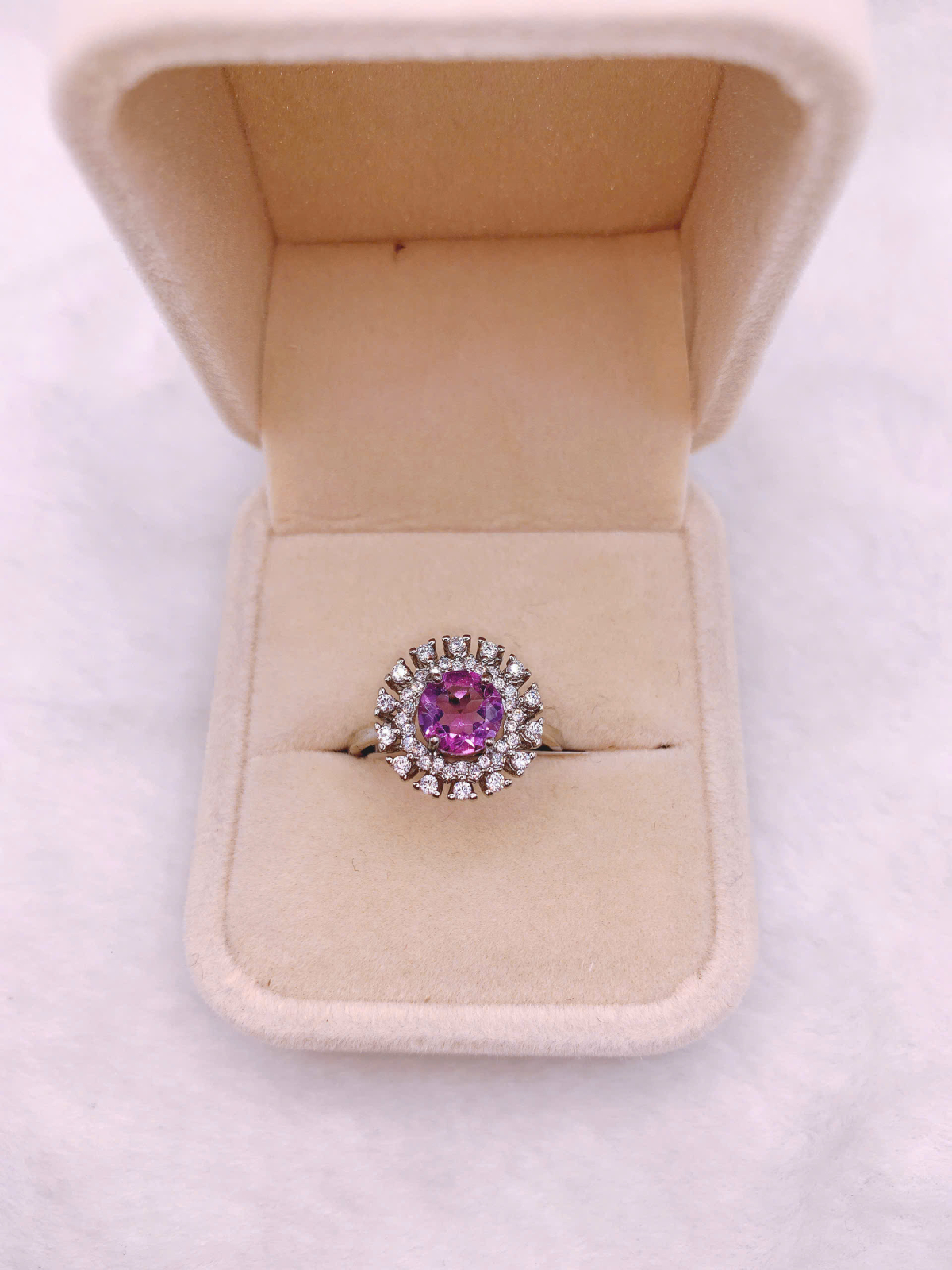 Nhẫn Nữ Gắn Đá Amethyst Bạc 925 - RPA023