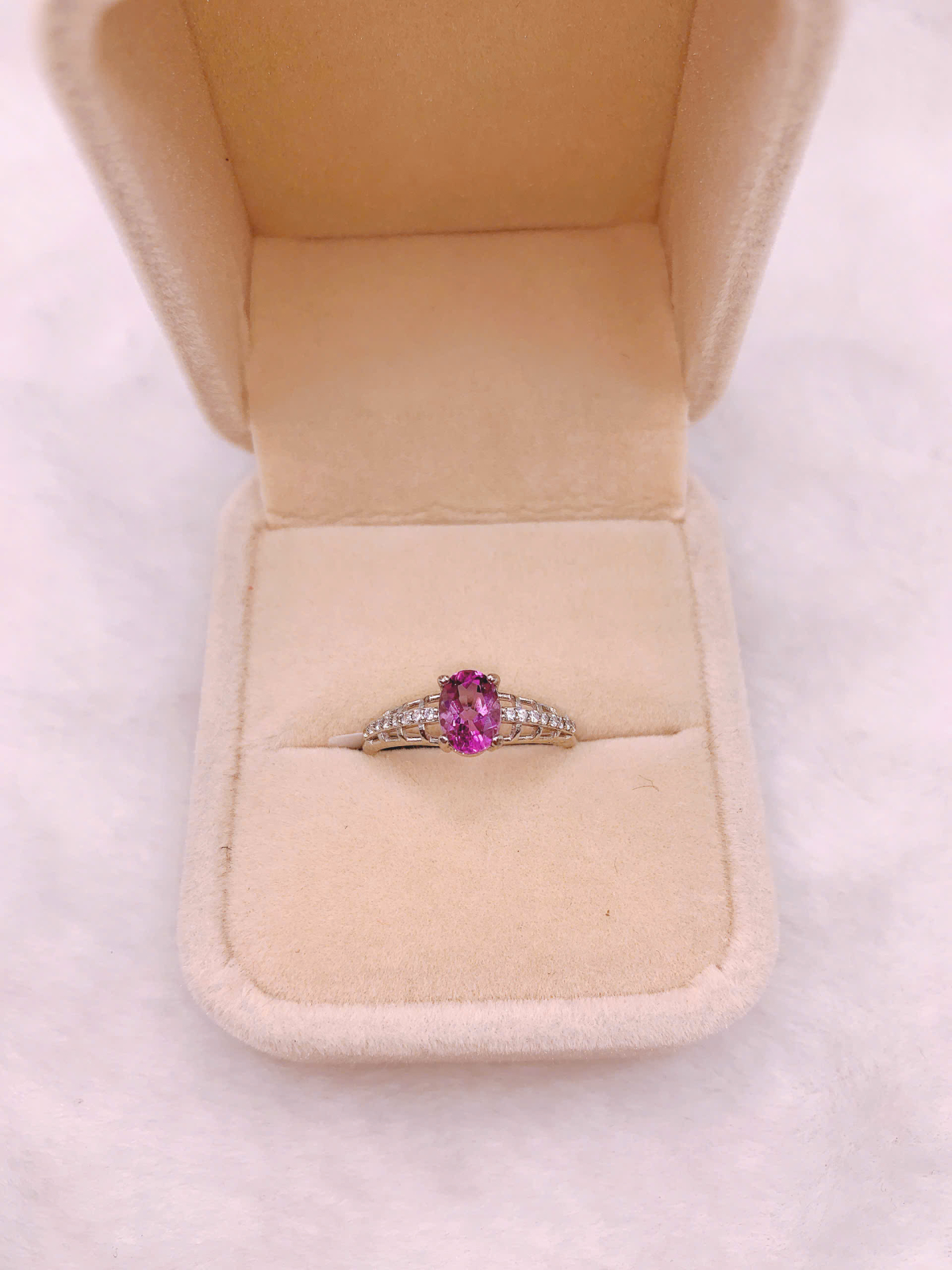 Nhẫn Nữ Gắn Đá Amethyst Bạc 925 - RPA048