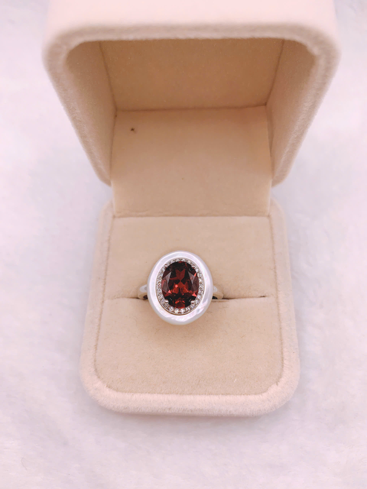 Nhẫn Đá Garnet Bạc 925 - RGN54