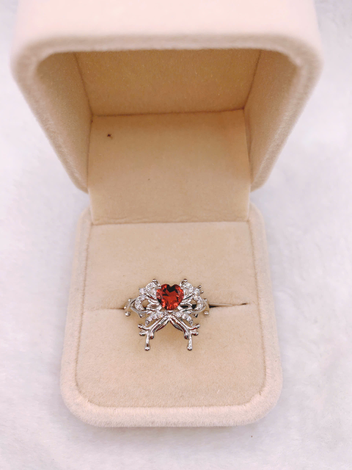 Nhẫn Đá Garnet Bạc 925 - RGN104