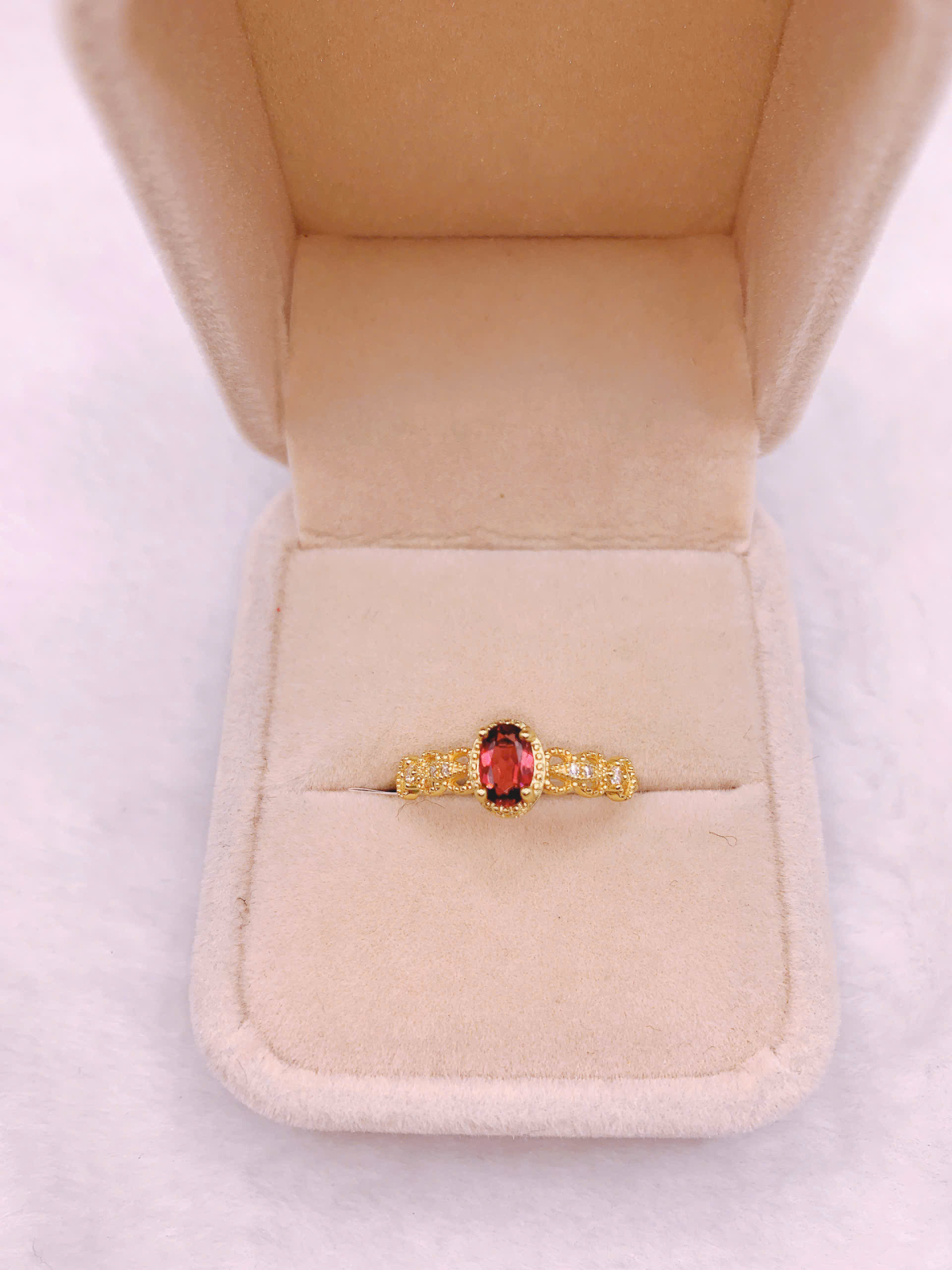 Nhẫn Đá Garnet Bạc 925 - RGN141