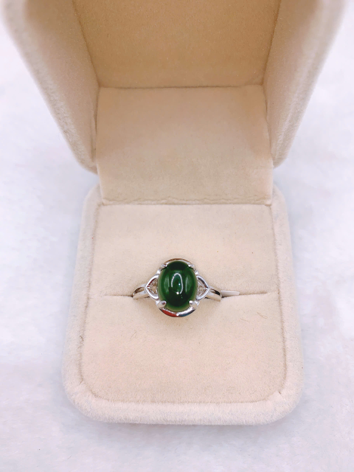 Nhẫn Ngọc Bích Canada Bạc 925 - NE11141