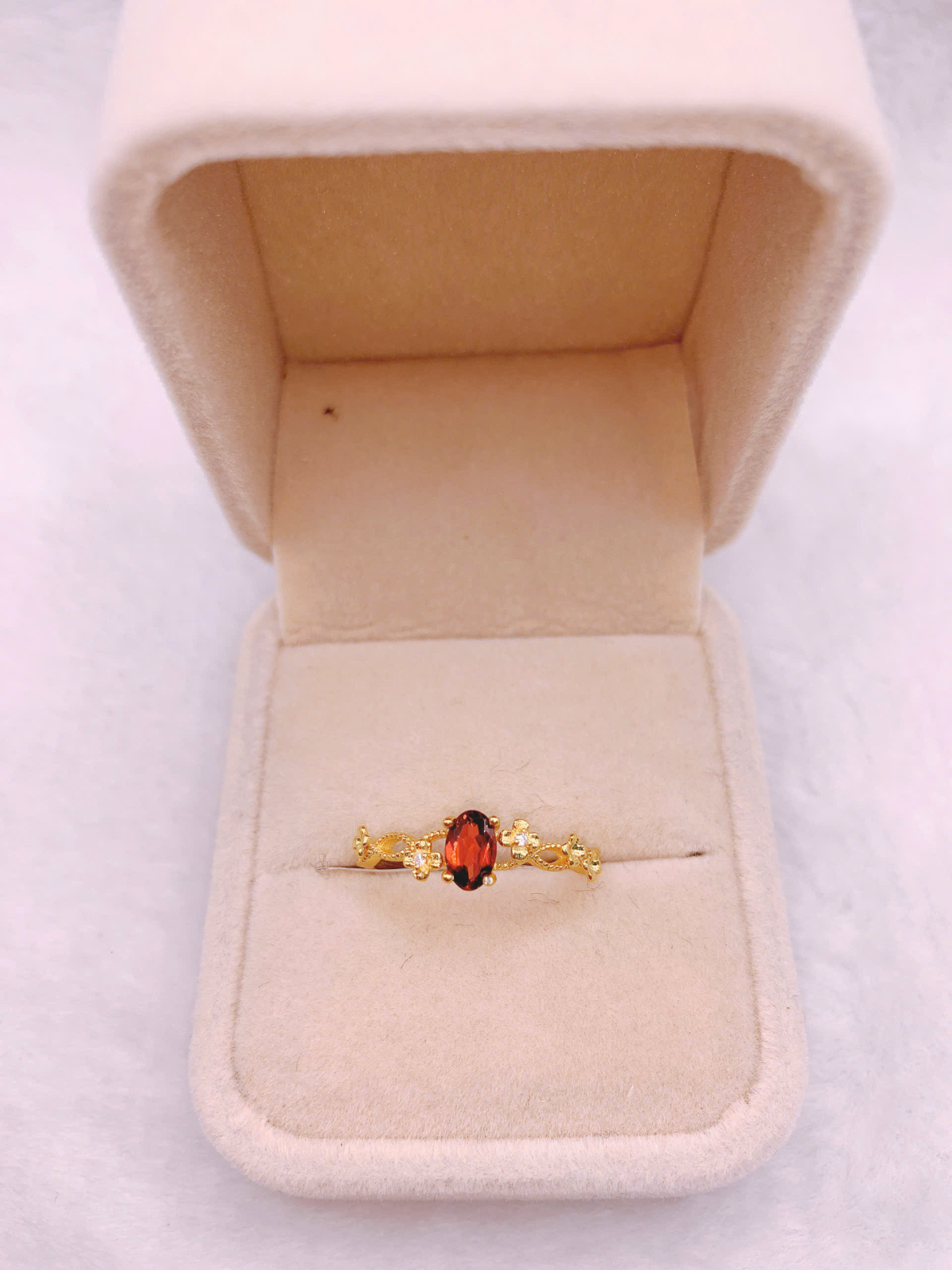 Nhẫn Đá Garnet Bạc 925 - RGN142