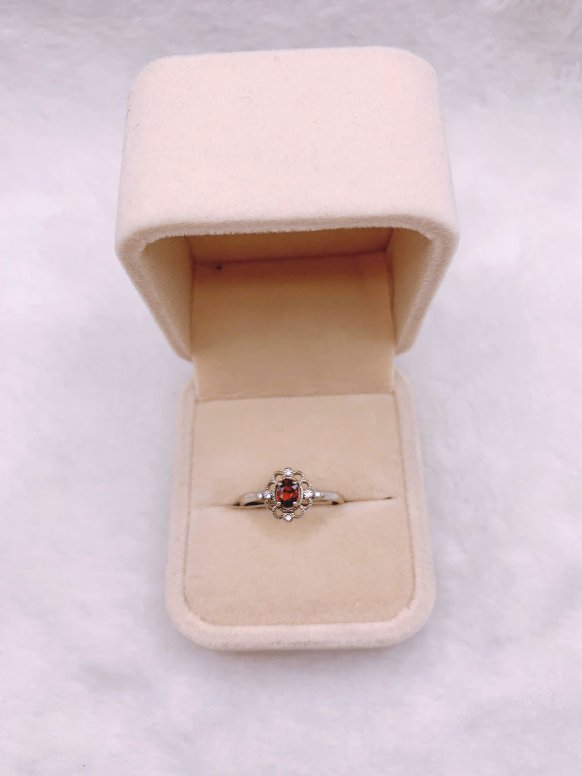 Nhẫn Đá Garnet Bạc 925 - RGN39