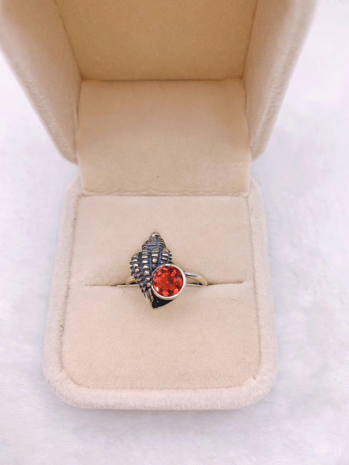 Nhẫn Đá Garnet Bạc 925 - RGN149