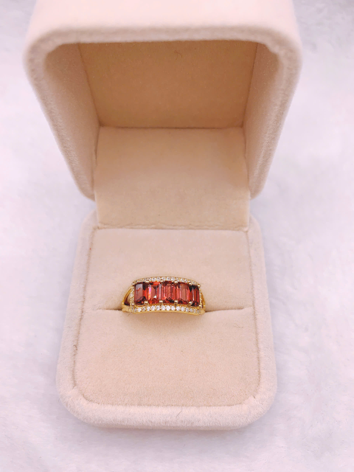 Nhẫn Đá Garnet Bạc 925 - RGN002