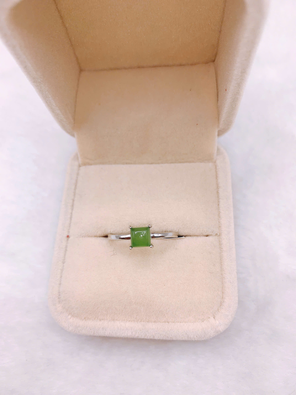 Nhẫn Ngọc Bích Canada Bạc 925 - NE11406