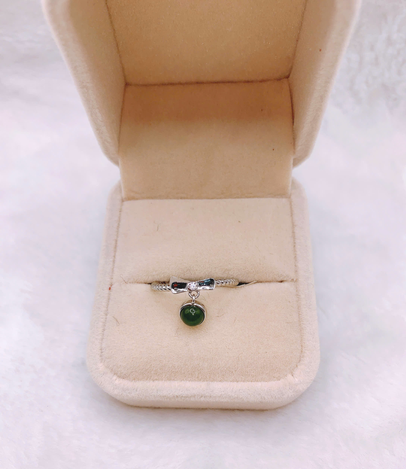 Nhẫn Ngọc Bích Canada Bạc 925 - NE11249