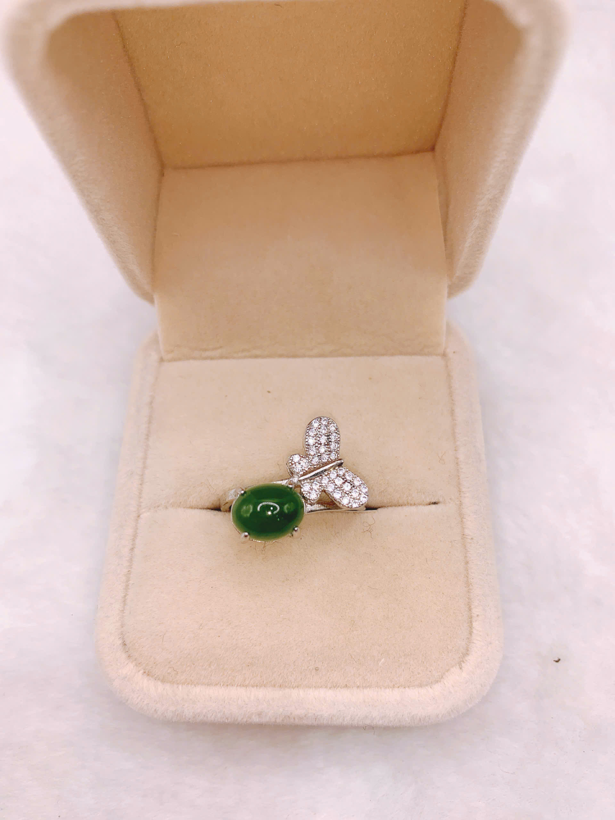 Nhẫn Ngọc Bích Canada Bạc 925 - NE11237