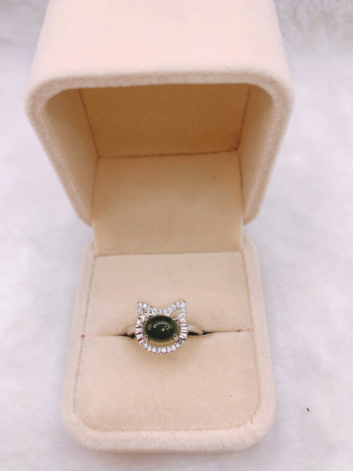 Nhẫn Ngọc Bích Canada Bạc 925 - NE11148