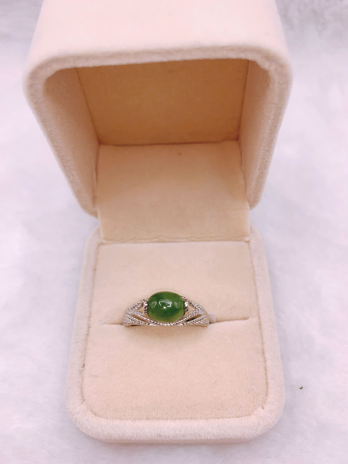 Nhẫn Ngọc Bích Canada Bạc 925 - NET062