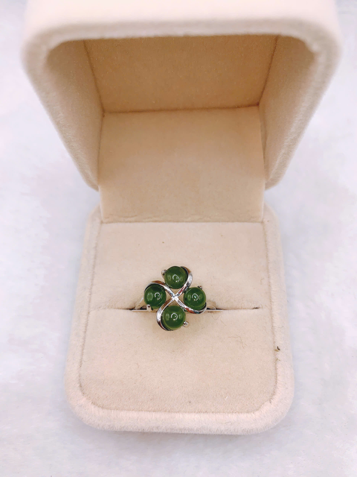 Nhẫn Ngọc Bích Canada Bạc 925 - NET109