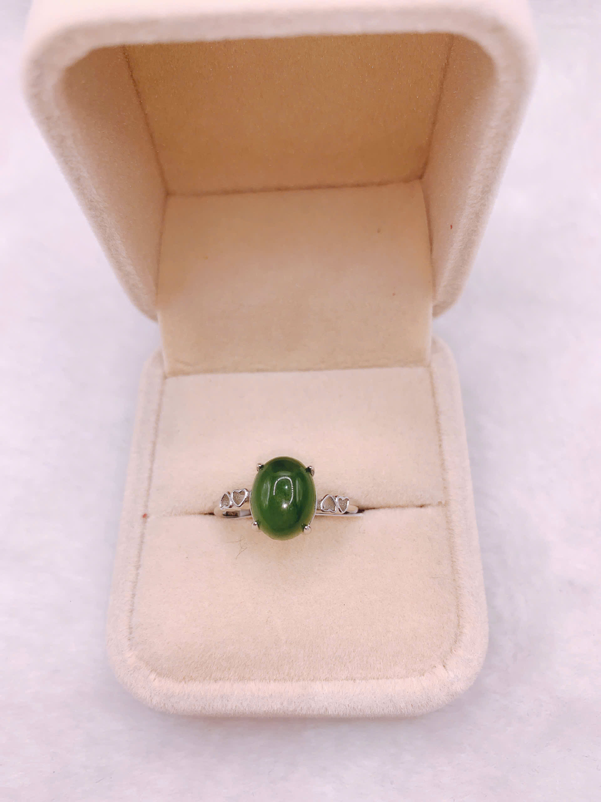 Nhẫn Ngọc Bích Canada Bạc 925 - NE11125