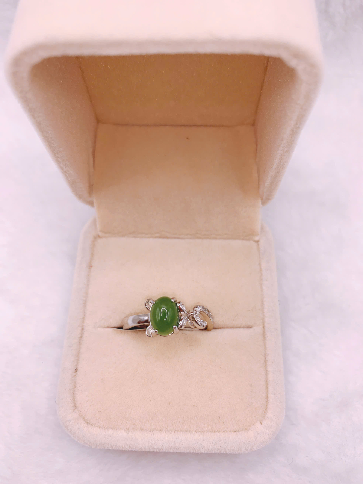 Nhẫn Ngọc Bích Canada Bạc 925 - NE11150