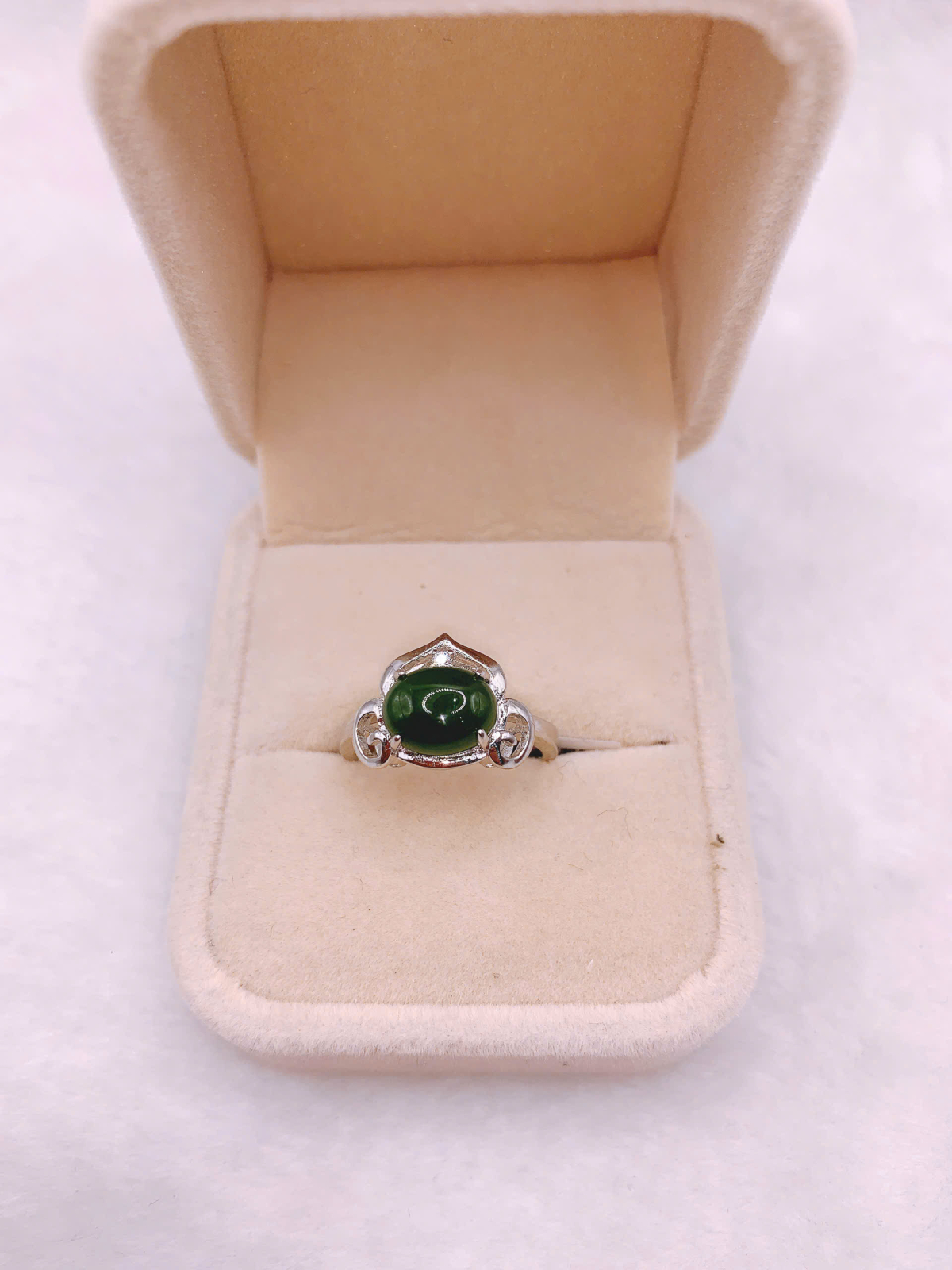 Nhẫn Ngọc Bích Canada Bạc 925 - NE11176