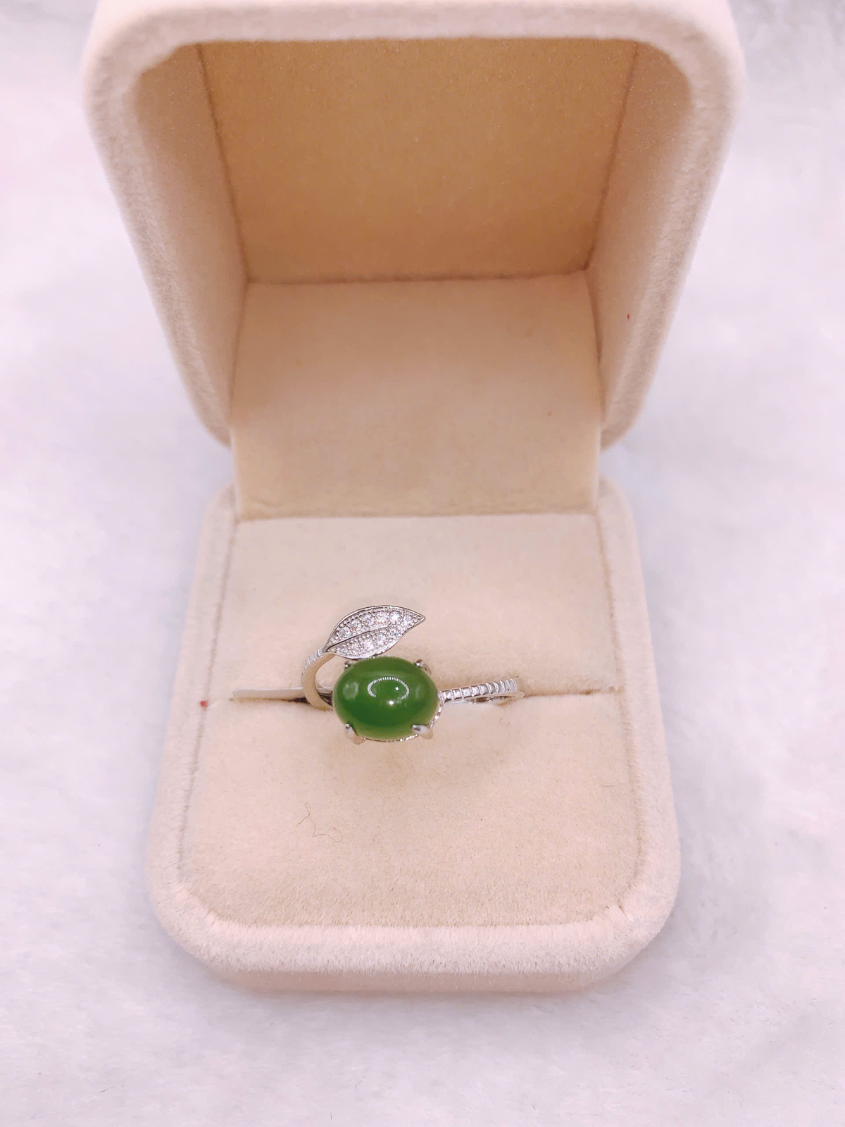 Nhẫn Ngọc Bích Canada Bạc 925 - NE11230