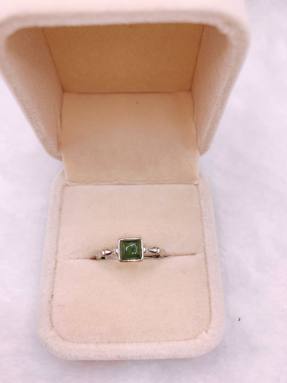 Nhẫn Ngọc Bích Canada Bạc 925 - NE11083