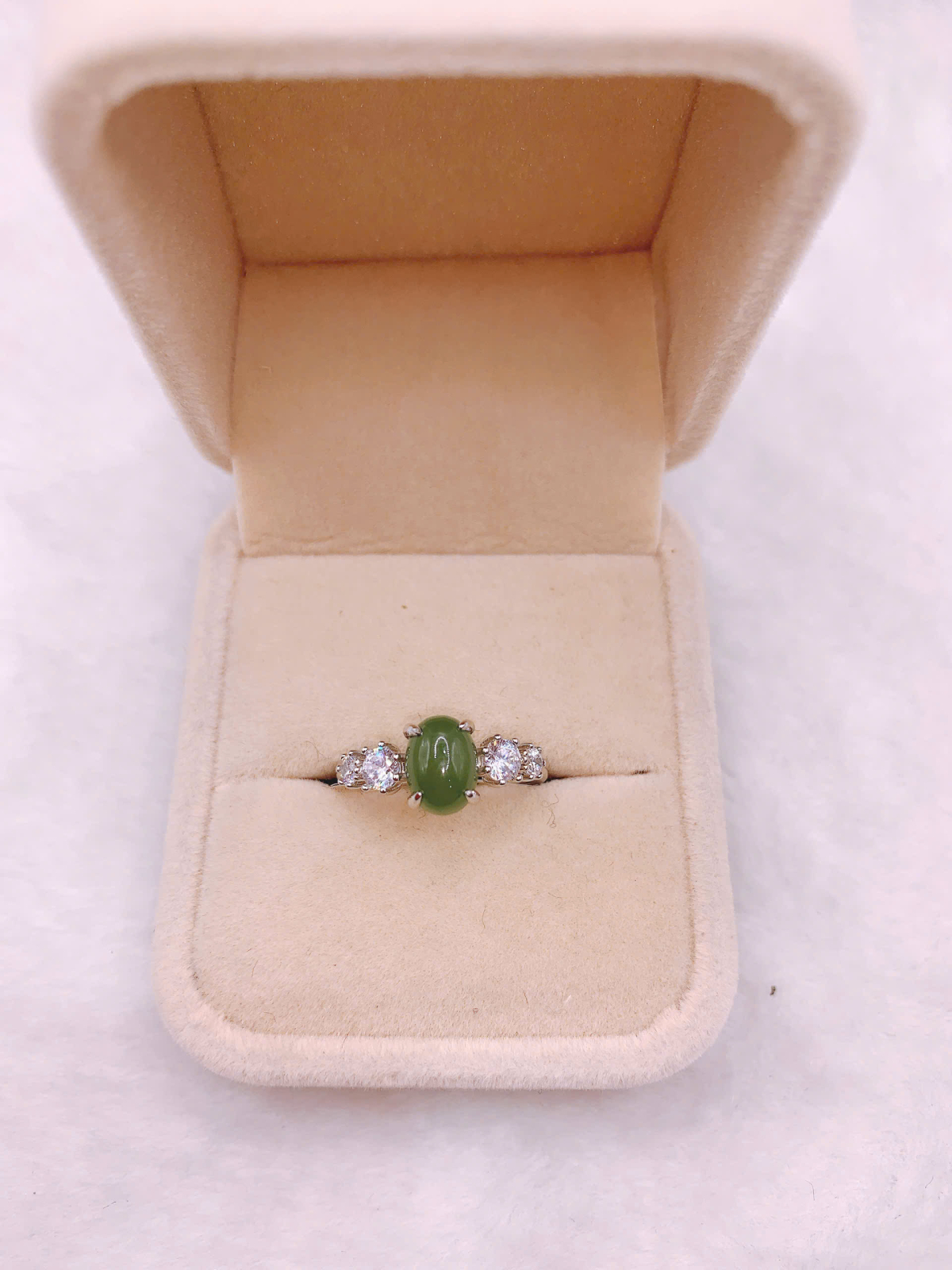 Nhẫn Ngọc Bích Canada Bạc 925 - NE11164