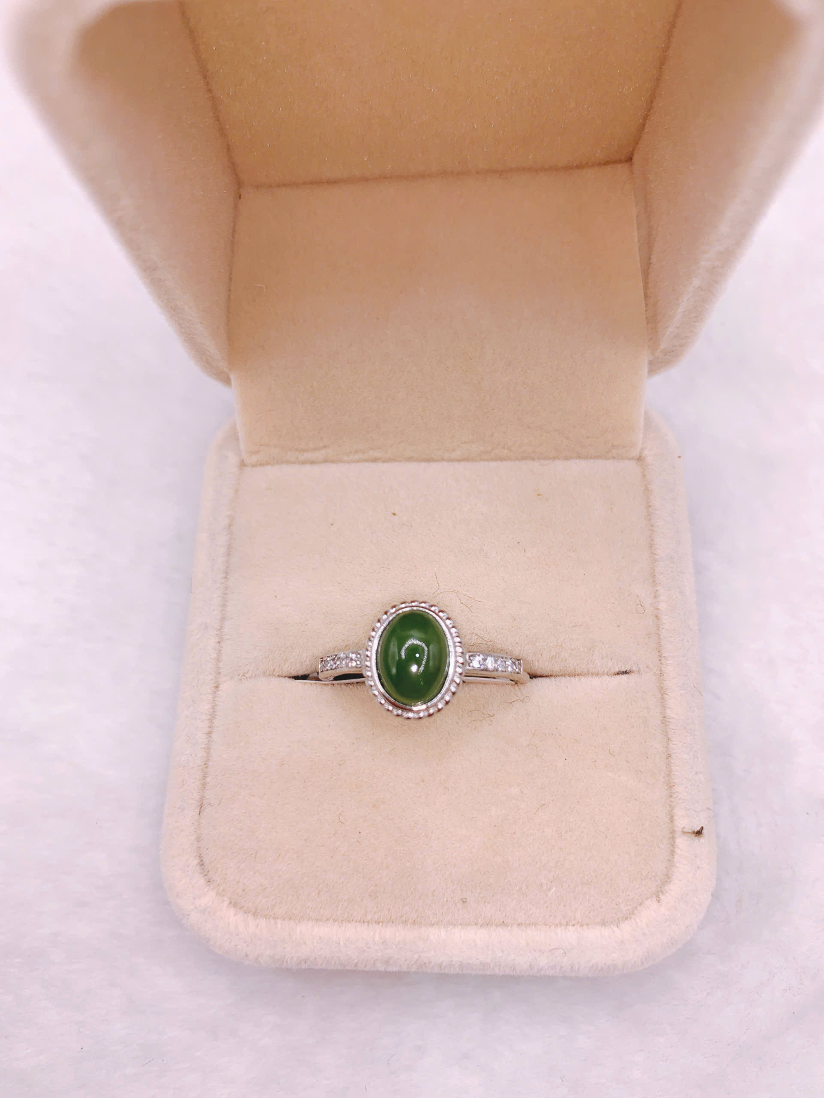 Nhẫn Ngọc Bích Canada Bạc 925 - NE11273