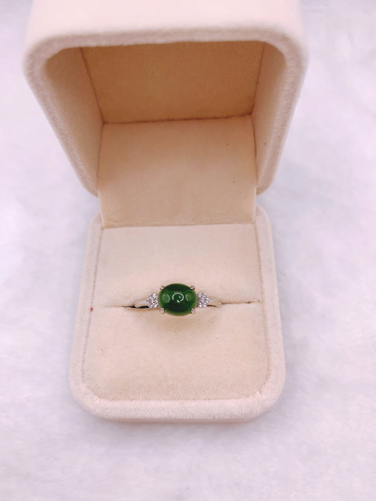 Nhẫn Ngọc Bích Canada Bạc 925 - NET061