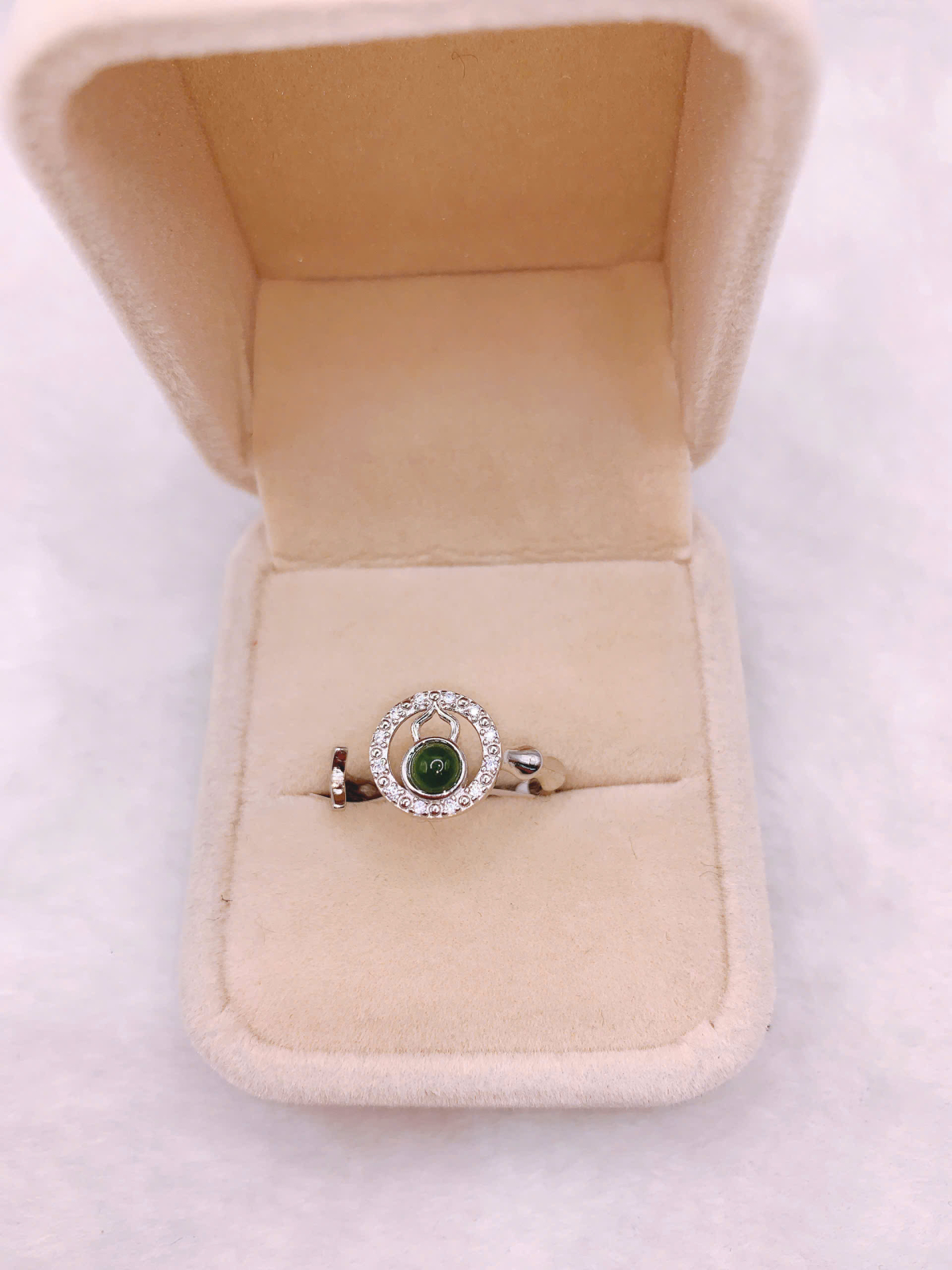 Nhẫn Ngọc Bích Canada Bạc 925 - NE11500