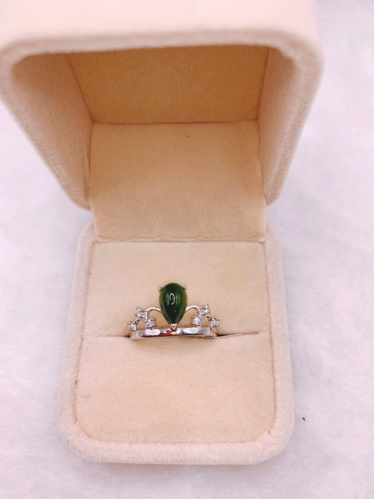 Nhẫn Ngọc Bích Canada Bạc 925 - NET022