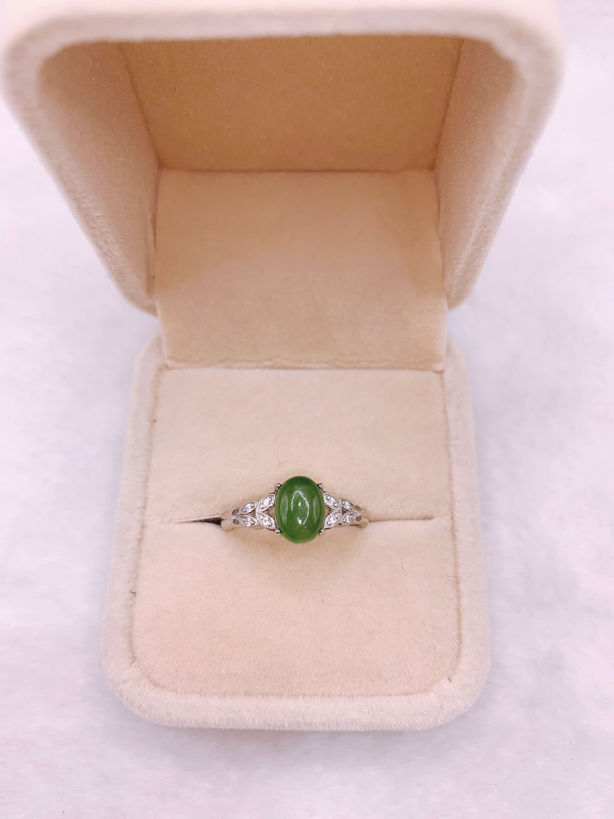 Nhẫn Ngọc Bích Canada Bạc 925 - NET005