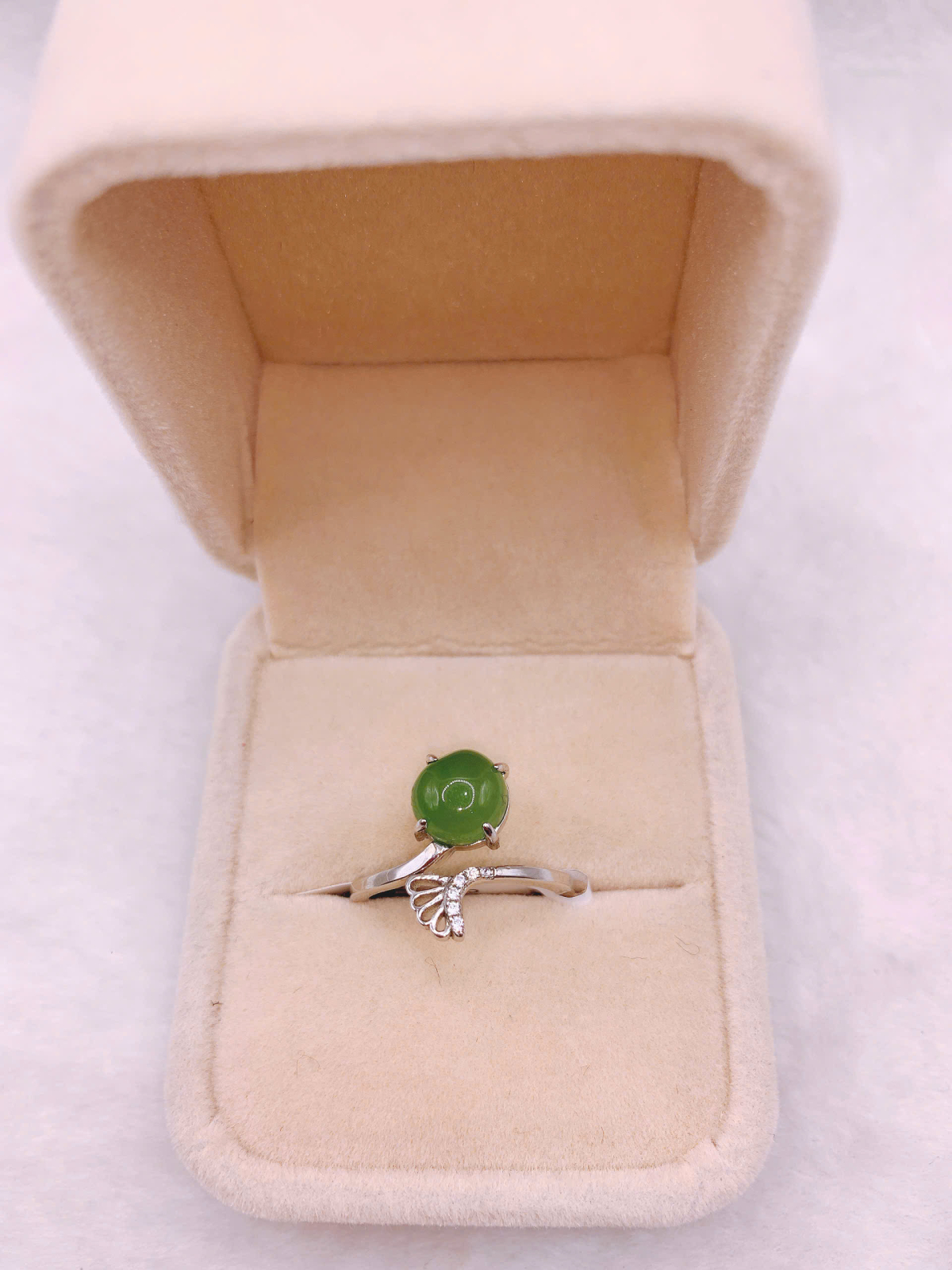 Nhẫn Ngọc Bích Canada Bạc 925 - NET066