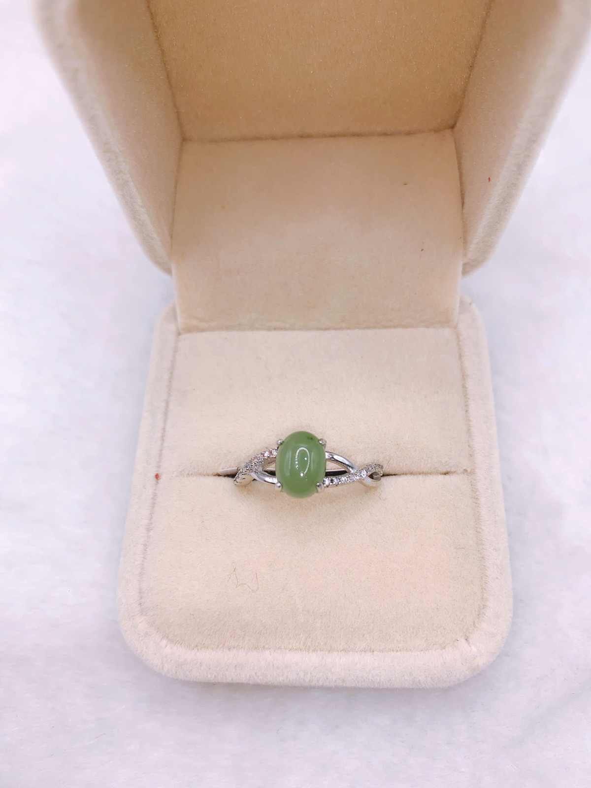 Nhẫn Ngọc Bích Canada Bạc 925 - NET065