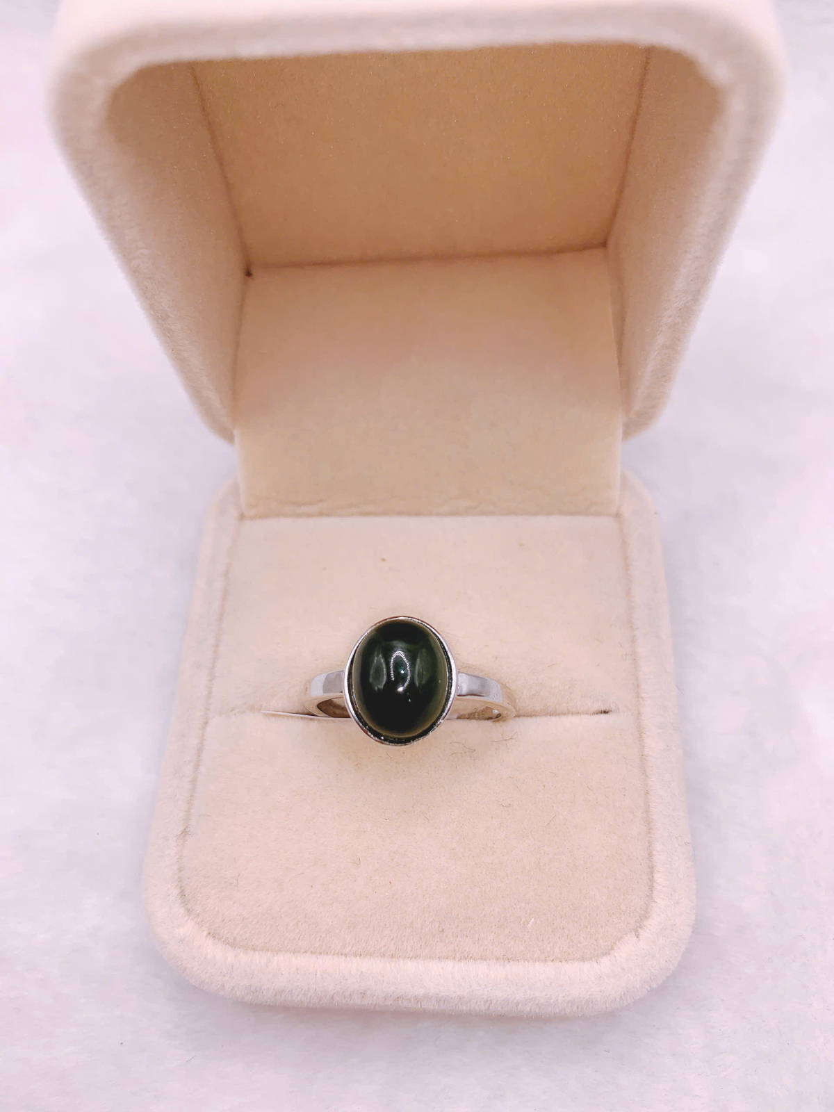 Nhẫn Ngọc Bích Canada Bạc 925 - NET099