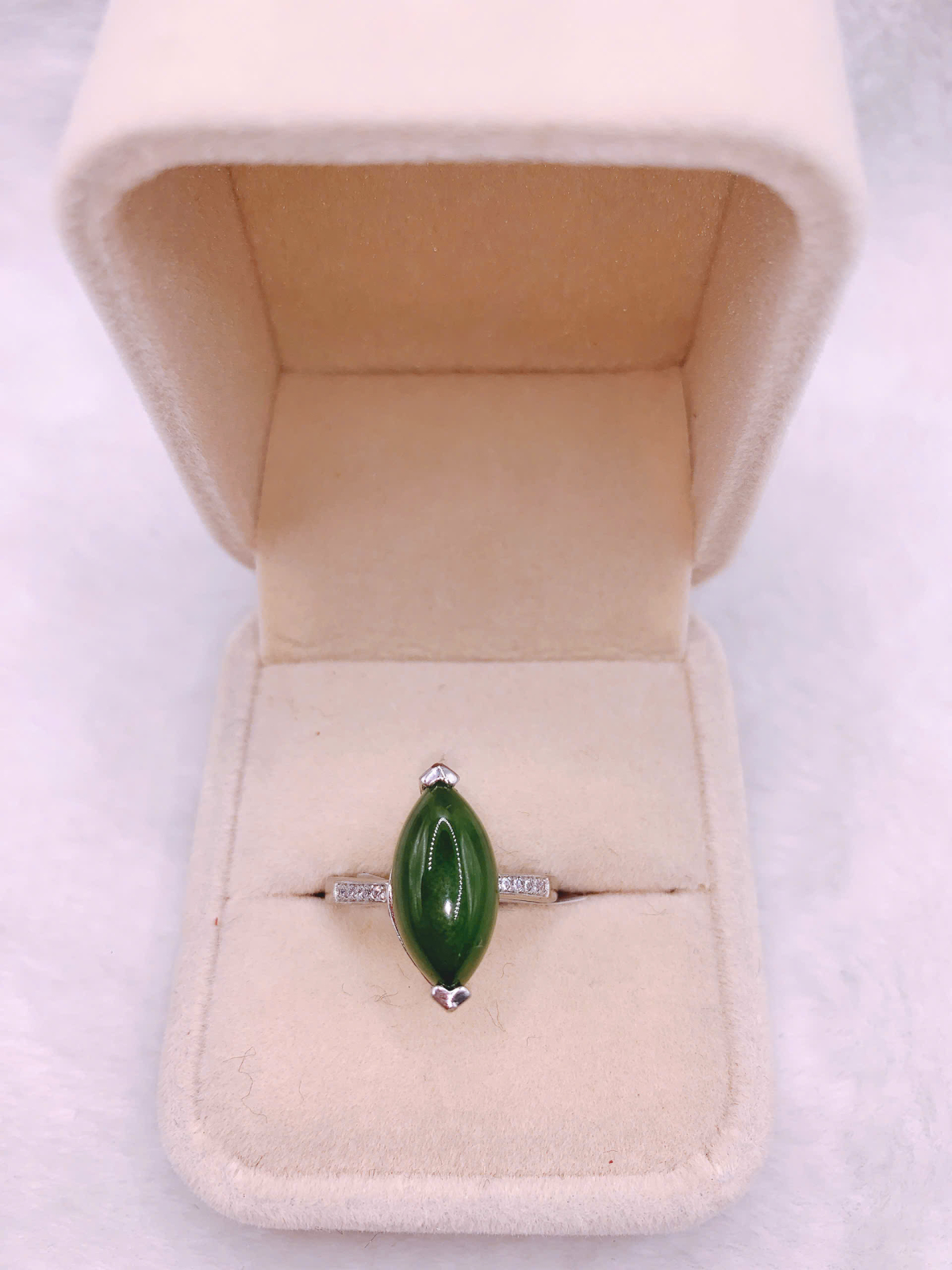 Nhẫn Ngọc Bích Canada Bạc 925 - NE11216