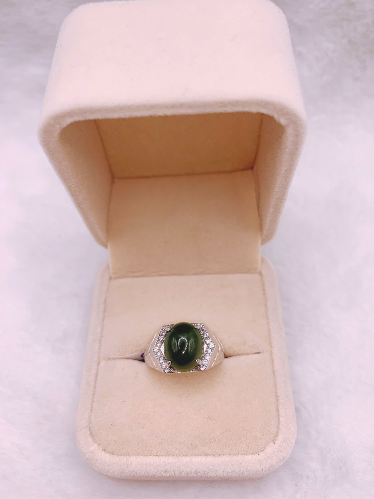 Nhẫn Ngọc Bích Canada Bạc 925 - NE11285