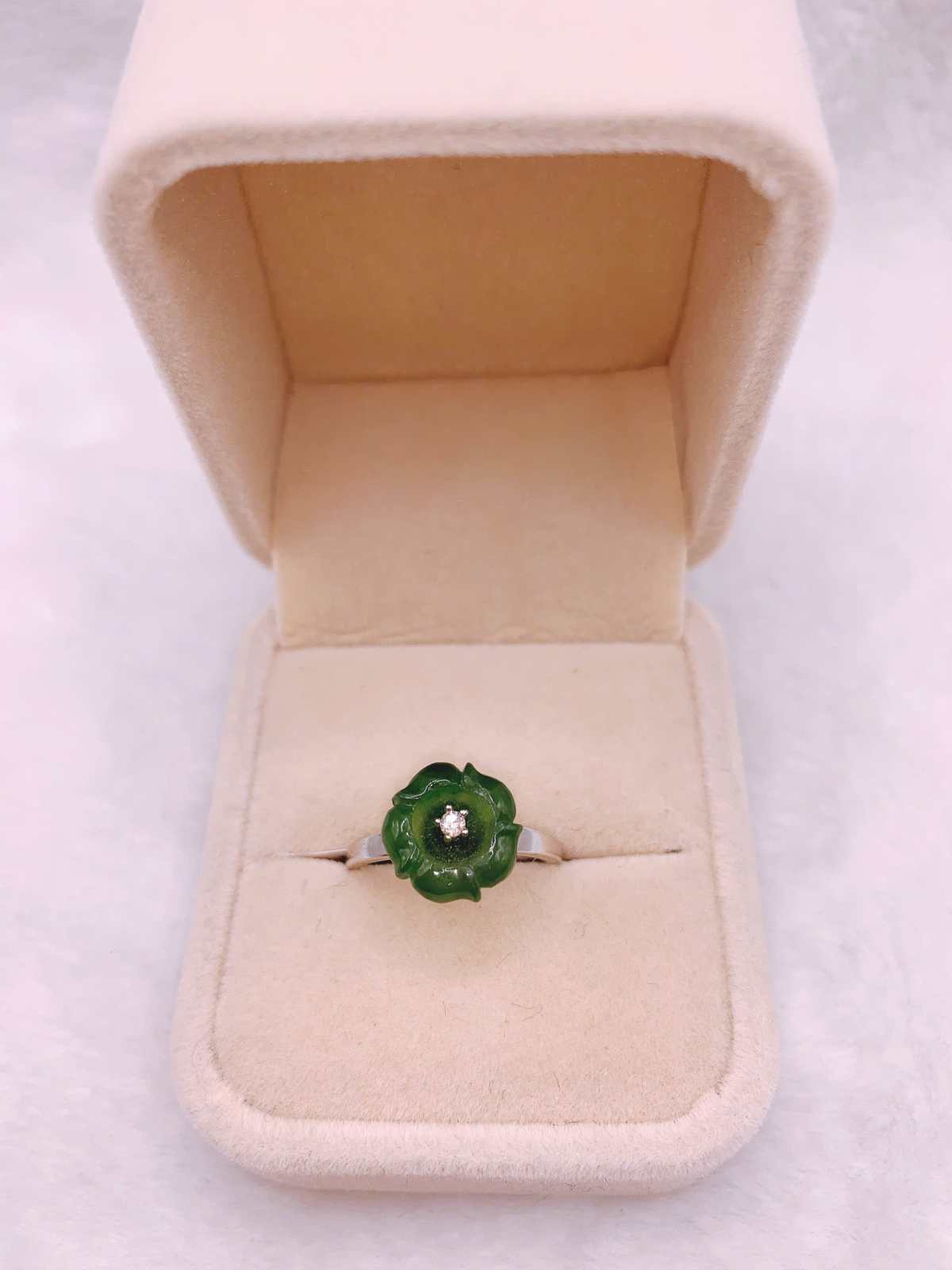 Nhẫn Ngọc Bích Canada Bạc 925 - NET053