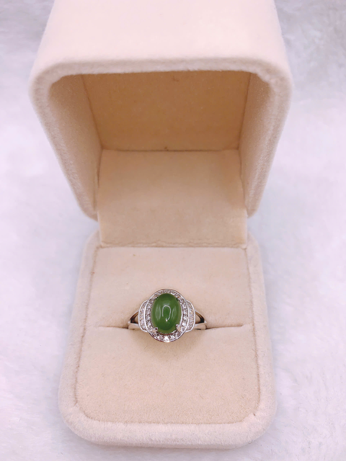 Nhẫn Ngọc Bích Canada Bạc 925 - NE11189