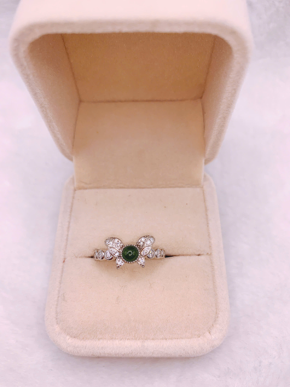 Nhẫn Ngọc Bích Canada Bạc 925 - NE11539