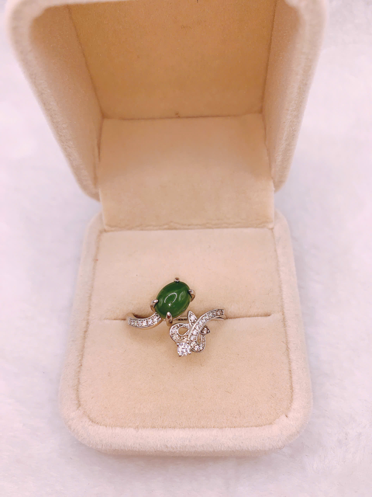 Nhẫn Ngọc Bích Canada Bạc 925 - NE11154