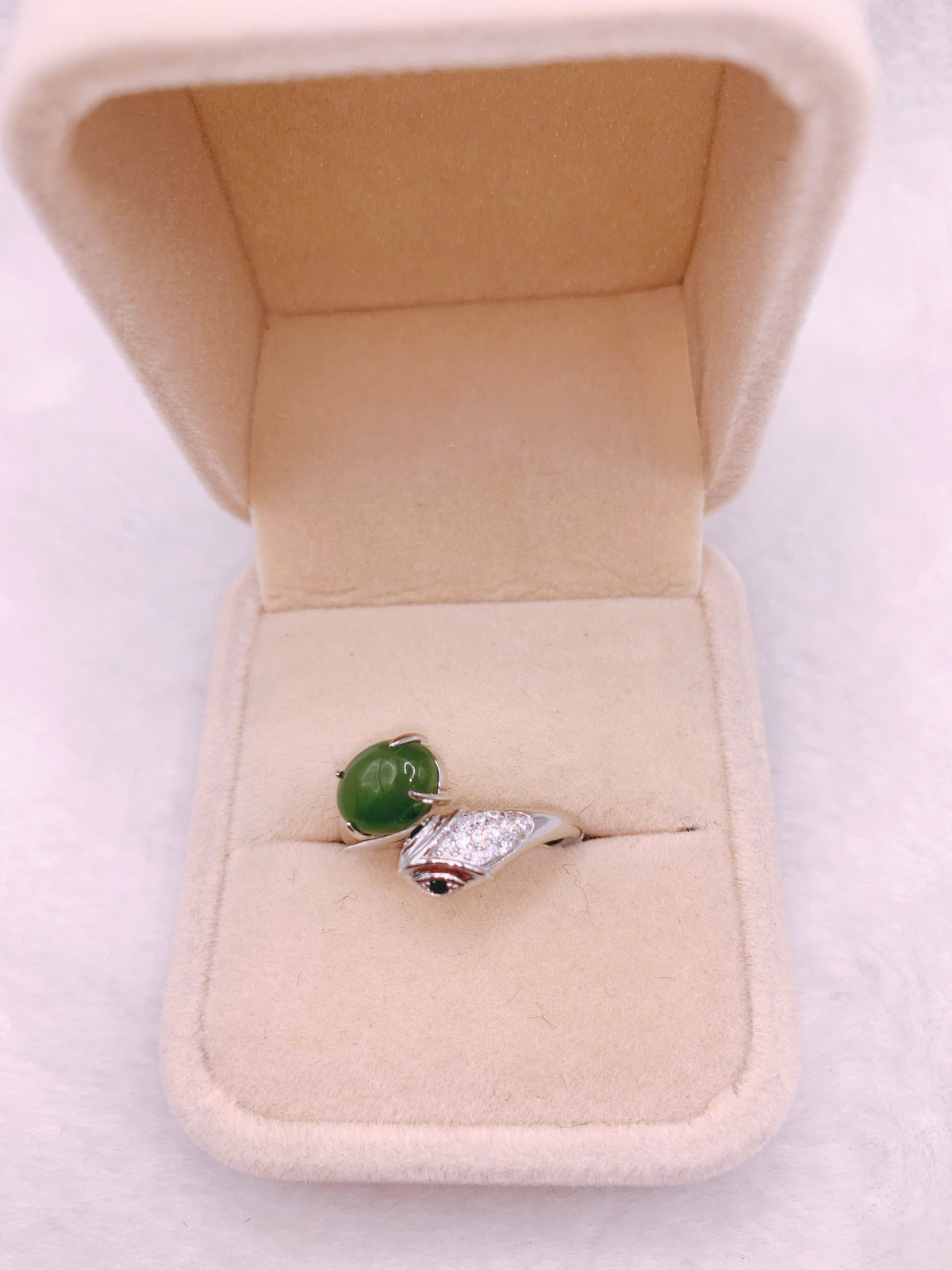 Nhẫn Ngọc Bích Canada Bạc 925 - NE11200