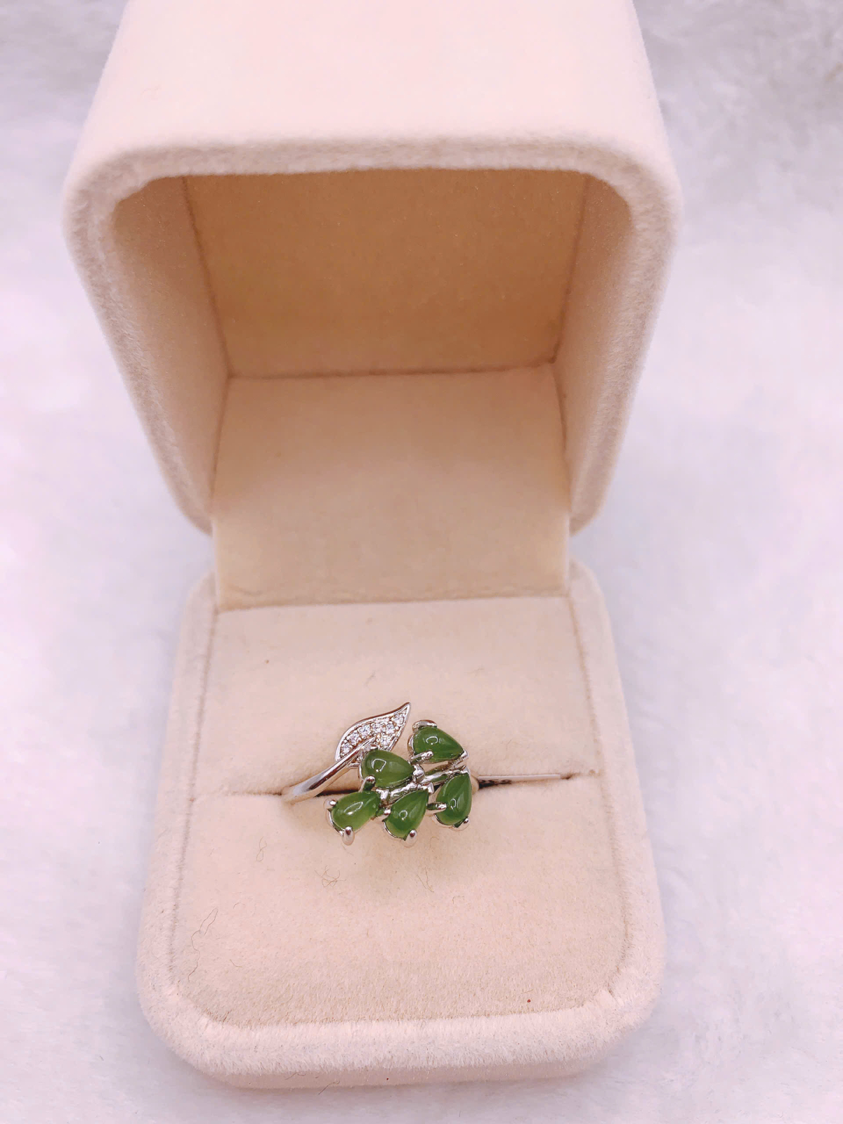 Nhẫn Ngọc Bích Canada Bạc 925 - NE11439