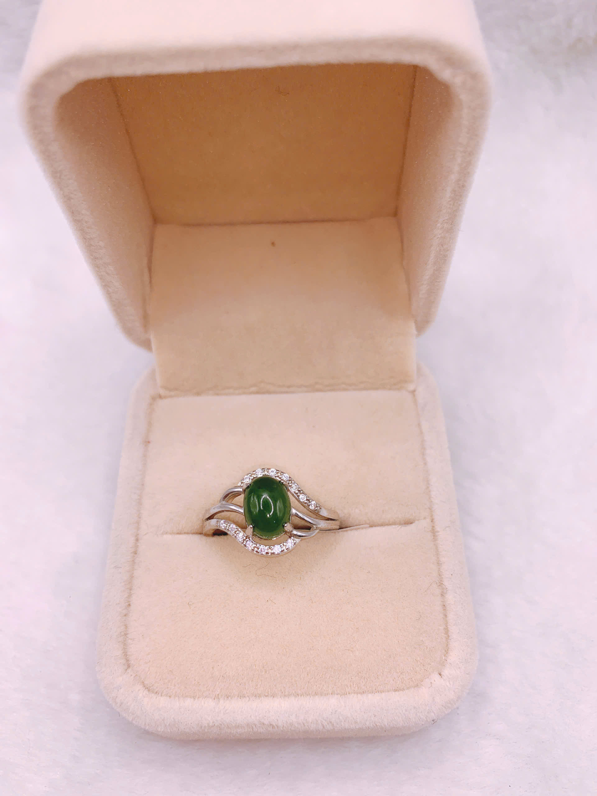 Nhẫn Ngọc Bích Canada Bạc 925 - NE11152