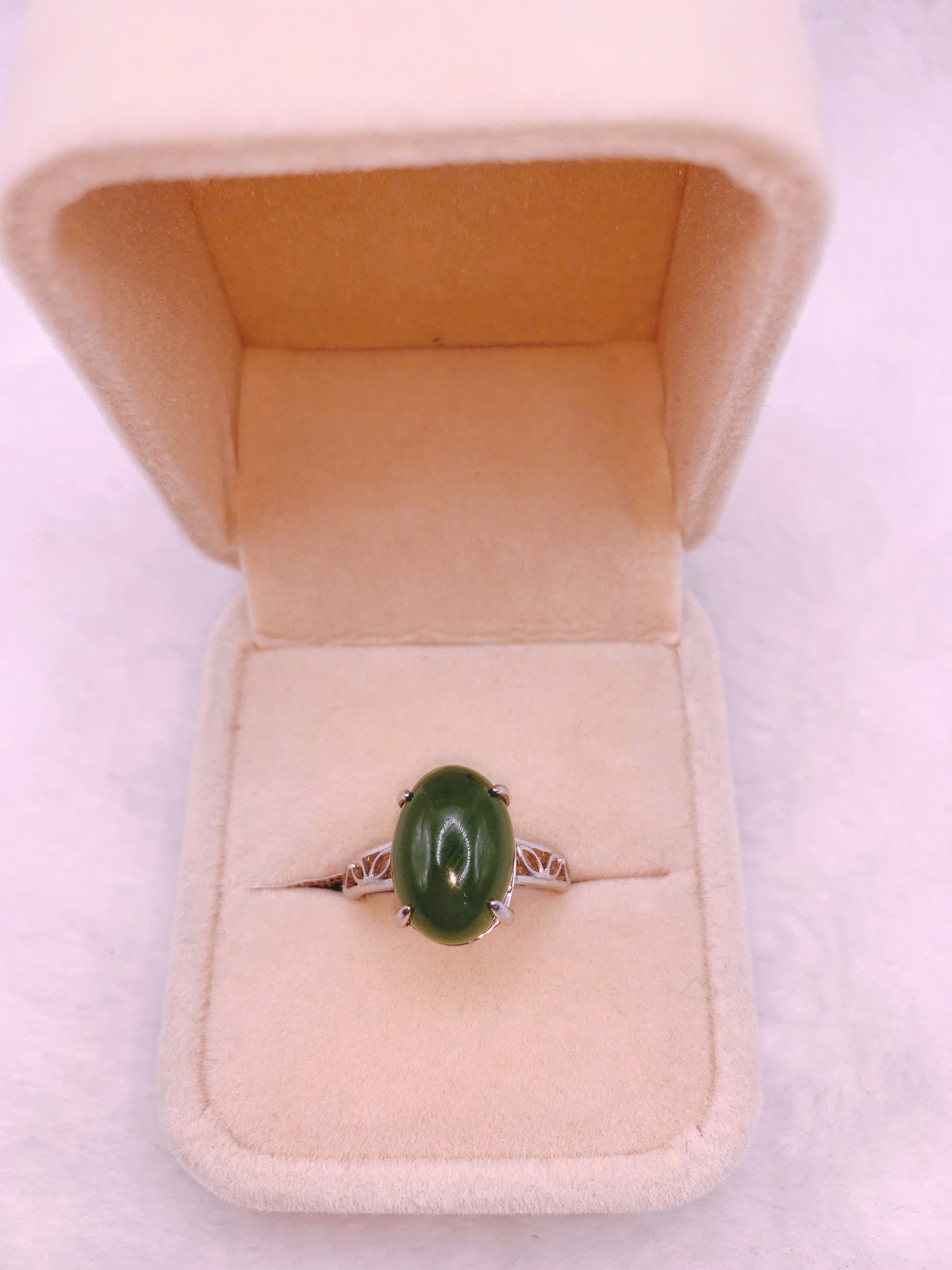 Nhẫn Ngọc Bích Canada Bạc 925 - NE11277