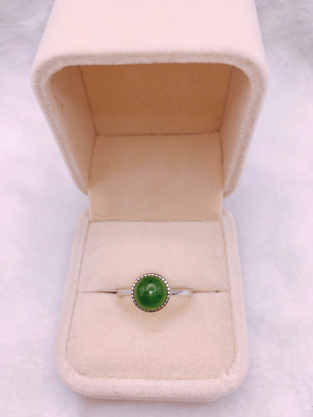 Nhẫn Ngọc Bích Canada Bạc 925 - NET068