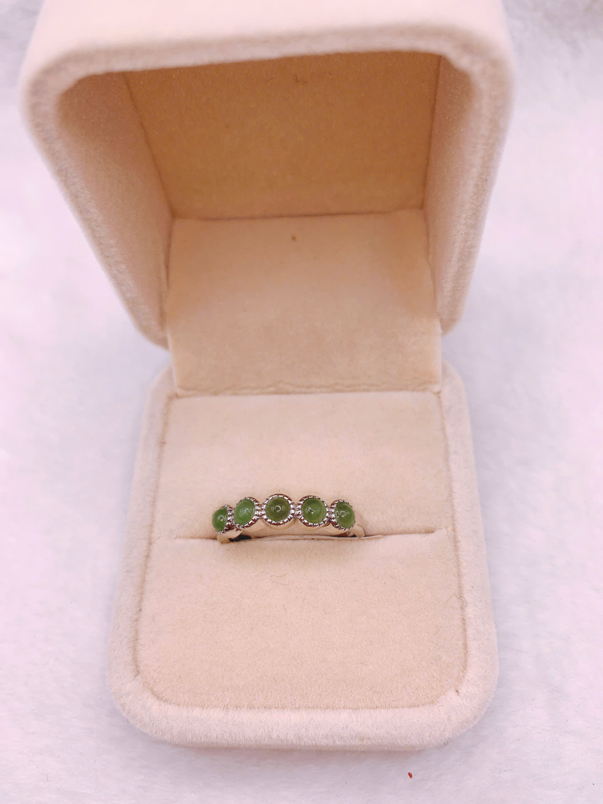 Nhẫn Ngọc Bích Canada Bạc 925 - NE11340