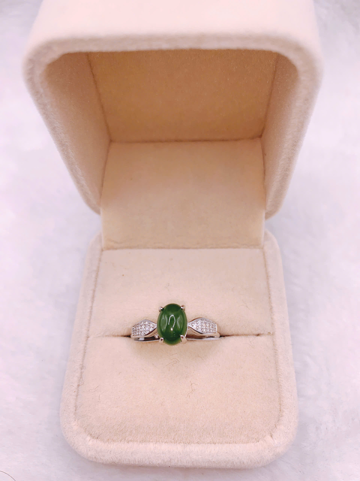 Nhẫn Ngọc Bích Canada Bạc 925 - NE11162